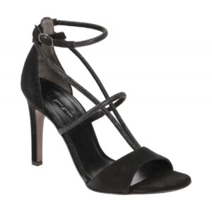 Paul Green Damen Sandalette 6039-01x Schwarz mit Schmucksteinchen - Echtleder...