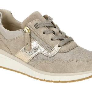 Gabor 66.306 Beige Oasi/Muschel Gold Sneaker K-Weite Echtleder Comfort