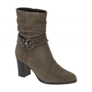 CAPRICE 25328 Damenstiefel grau stone | Echtleder, ANTISHOKK Absatzd?mpfung, ...