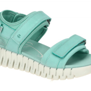 Ecco 21310302241 Damen Sandale Blau Aquatic Flexible Gummisohle & Klettversch...
