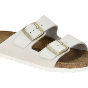 Birkenstock 1029475 BS Arizona Damen Pantoletten Antique White Echtleder mit ...