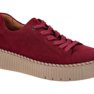 Gabor 73.240.15 Damen Halbschuhe Sneaker bordeaux rot Velour Leder Comfort-Fu...