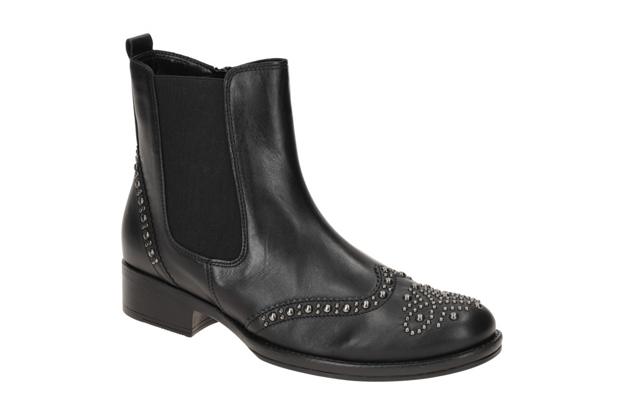 Gabor Damen Stiefeletten 51.606.27 schwarz mit Nieten - bequeme Chelsea Boots 1 Gabor Damen Stiefeletten 51.606.27 schwarz mit Nieten - bequeme Chelsea Boots