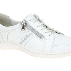 Waldl?ufer 496054 HENNI Damenschuhe wei?/silber mit Wechselfu?bett