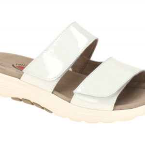 Gabor 66.811.90 ROLLINGSOFT - 2 STRAP Damen Pantoletten Off-White Keilabsatz