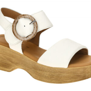 Gabor 84.520.20 Damen Sandalette Wei? - L-a-t-t-e, Plateau Sandale mit Best F...