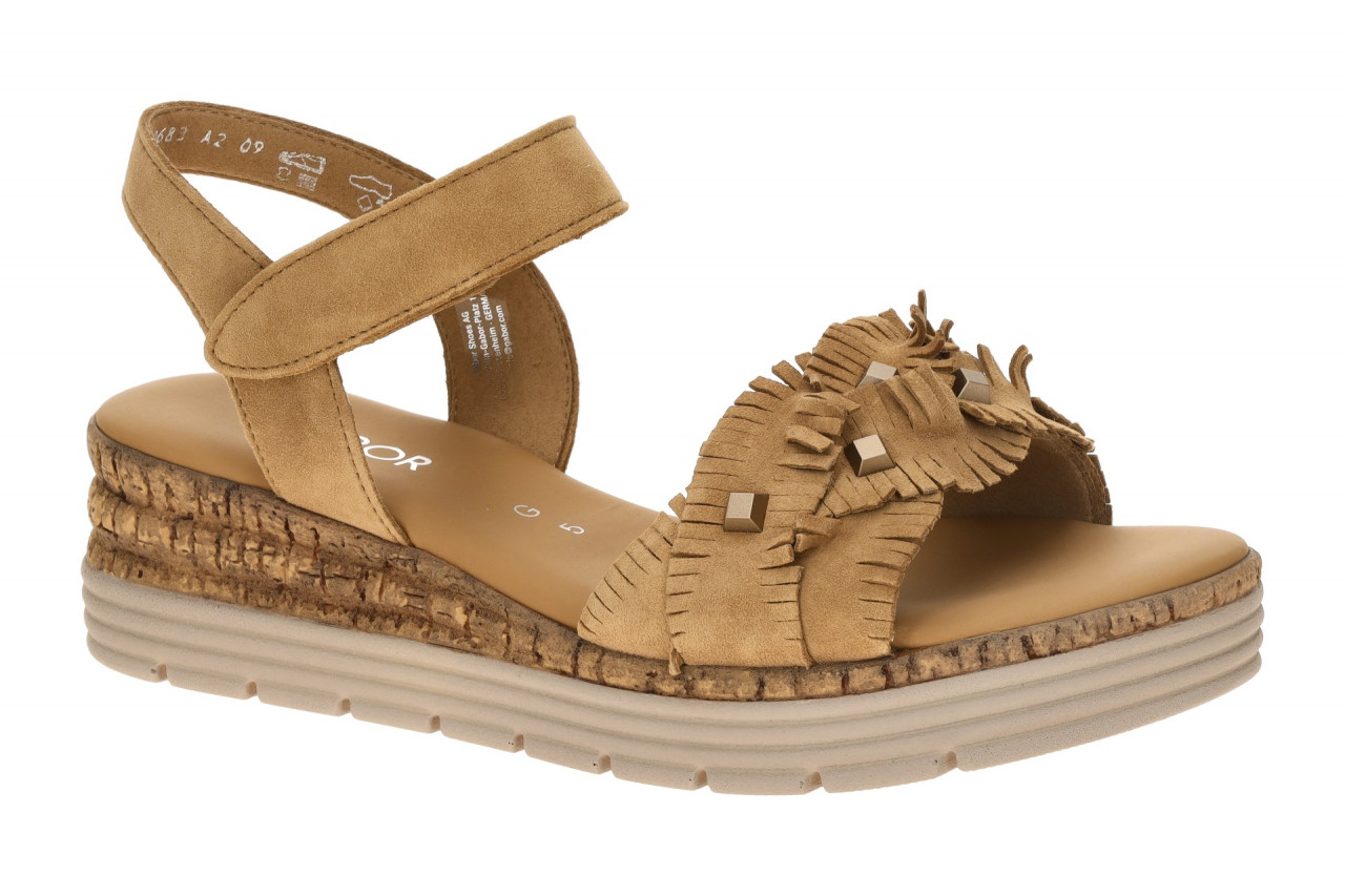 Gabor 82.704.35 Damen Sandalette Braun Sattel Keilabsatz Klettverschluss 1 Gabor 82.704.35 Damen Sandalette Braun Sattel Keilabsatz Klettverschluss