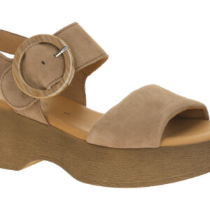 Gabor 84.520 Damen Sandalette braun peanut Plateau Klettverschluss