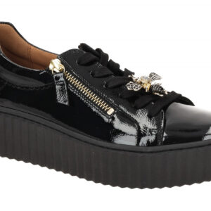 Gabor 73.201.97 Damenschuhe Sneaker schwarz (gold) mit herausnehmbarer Innens...