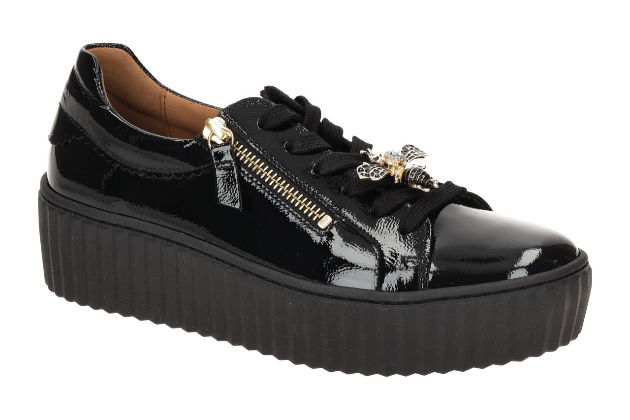 Gabor 73.201.97 Damenschuhe Sneaker schwarz (gold) mit herausnehmbarer Innens... 1 Gabor 73.201.97 Damenschuhe Sneaker schwarz (gold) mit herausnehmbarer Innens...