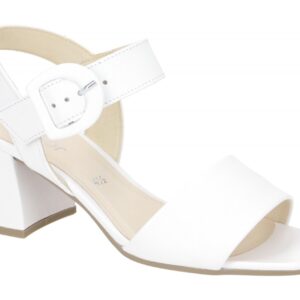 Gabor 61.710.21 Damen Sandalette wei? - Riemchen Sandalen mit Blockabsatz