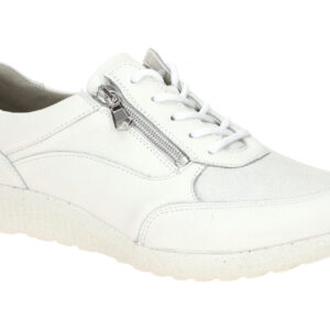 Waldl?ufer 634K02 K-IRA Damenschuhe, bequeme Schn?r-Halbschuhe in Wei?/Silber