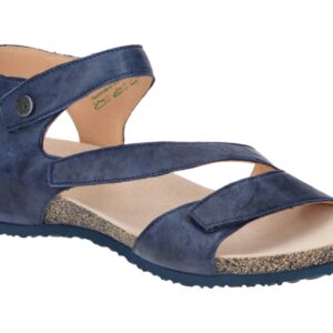 Think 297 Damen Sandale DUMIA in Indigo Blau mit Echtleder Komfort Fu?bett