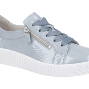 Gabor 23.334.96 Damen Sneaker Blau Aquamarin Eis Echtleder Weich Gepolstert
