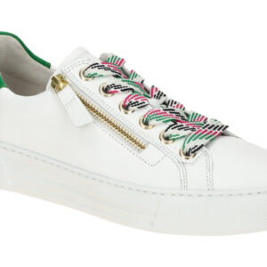 Gabor 66.465.53 FLORENZ Damen Halbschuhe Wei? Gr?n Pink Gold Gummisohle Plateau