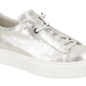 Paul Green Damen Plateau Sneaker PG 5017 Silber Mineral, Wechselfu?bett, XL-E...