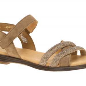 Gabor 85.501 - Damen Sandalette in Braun Peanut mit Klettverschluss