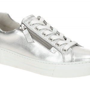 Gabor 66.465.10 FLORENZ Damenschuhe Silber Sportliche Sneaker Plateau