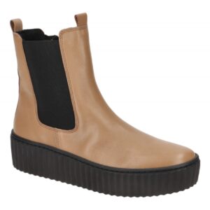 Gabor 33.712.24 Damen Stiefeletten chino/schwarz bequeme Best Fitting Keilabsatz