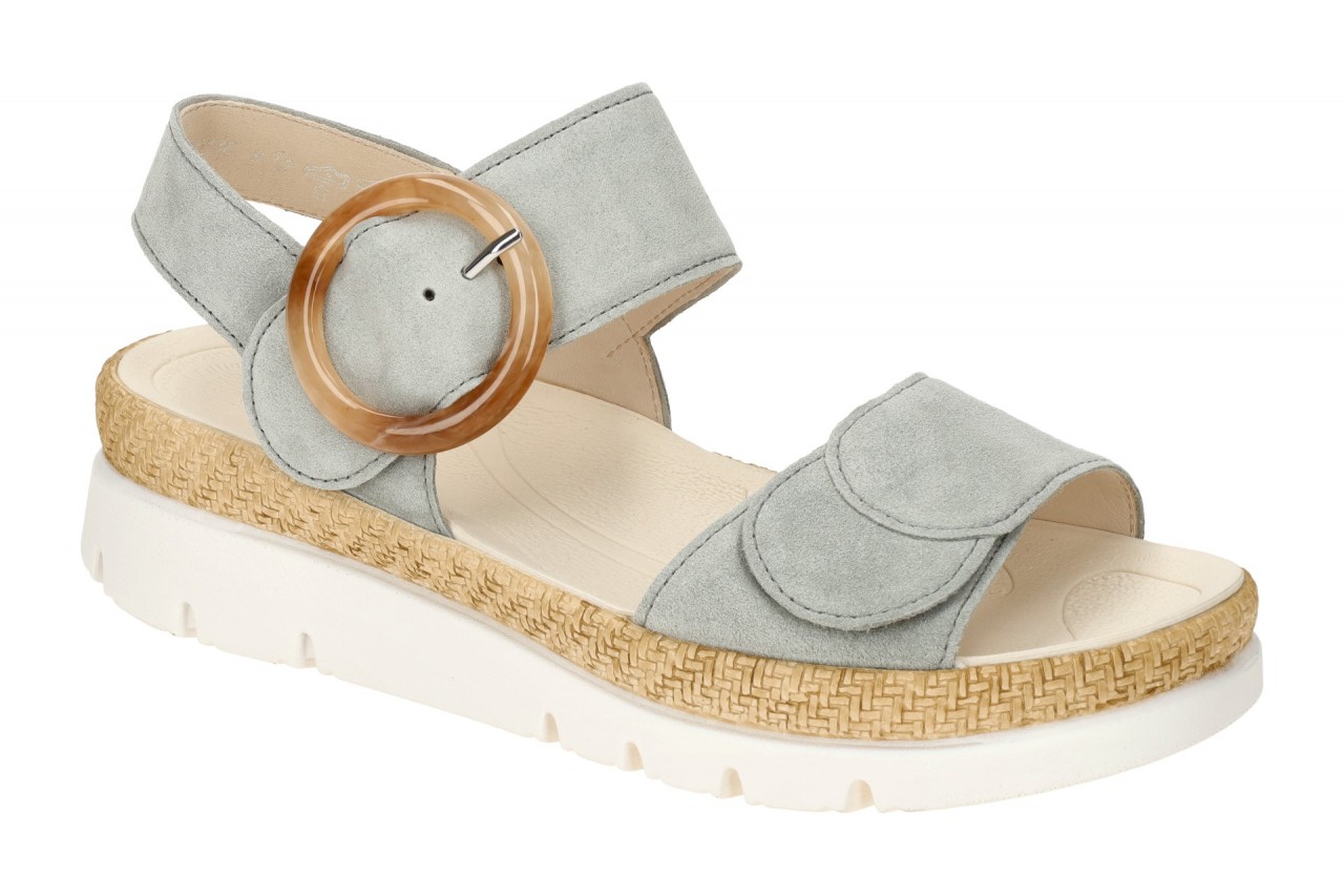 Gabor Damen Sandalette 43.723.19 Grau Pino Keilabsatz Klettverschluss 1 Gabor Damen Sandalette 43.723.19 Grau Pino Keilabsatz Klettverschluss