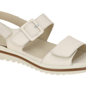 Waldl?ufer 351013 HAKURA Damen Sandale Beige Perl Luftpolster Keilabsatz