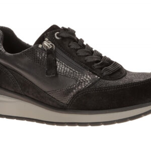 Gabor 6020.02.001 Damen Schn?r-Halbschuhe Schwarz Extra Weit - bequem mit Kei...