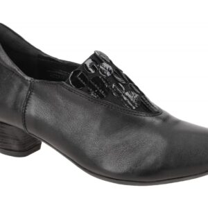 Think 3-000809-0010 AIDA Schwarz Echtleder Slipper mit flexible TPU Sohle