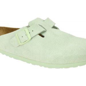 Birkenstock 1026774 BS Boston faded lime Damen Clogs Echtleder anatomisches F...