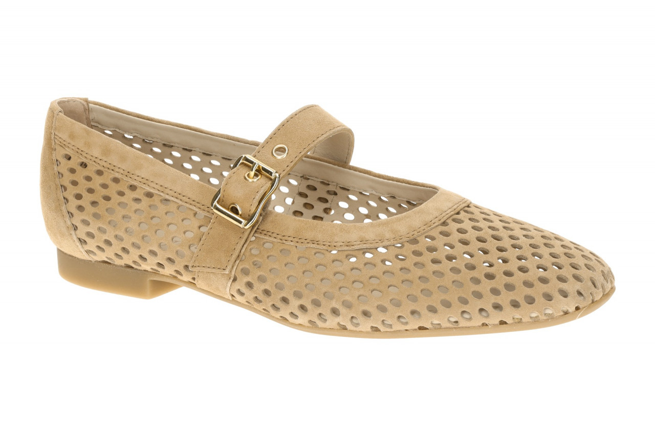 Paul Green Damen Ballerina Mary Jane 1213-009 Beige Dakar Echtleder Velour Ra... 1 Paul Green Damen Ballerina Mary Jane 1213-009 Beige Dakar Echtleder Velour Ra...
