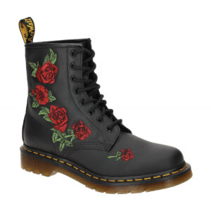 Dr. Martens 24722001 VONDA 1460 Damen Stiefeletten Schwarz Blumen Stickerei
