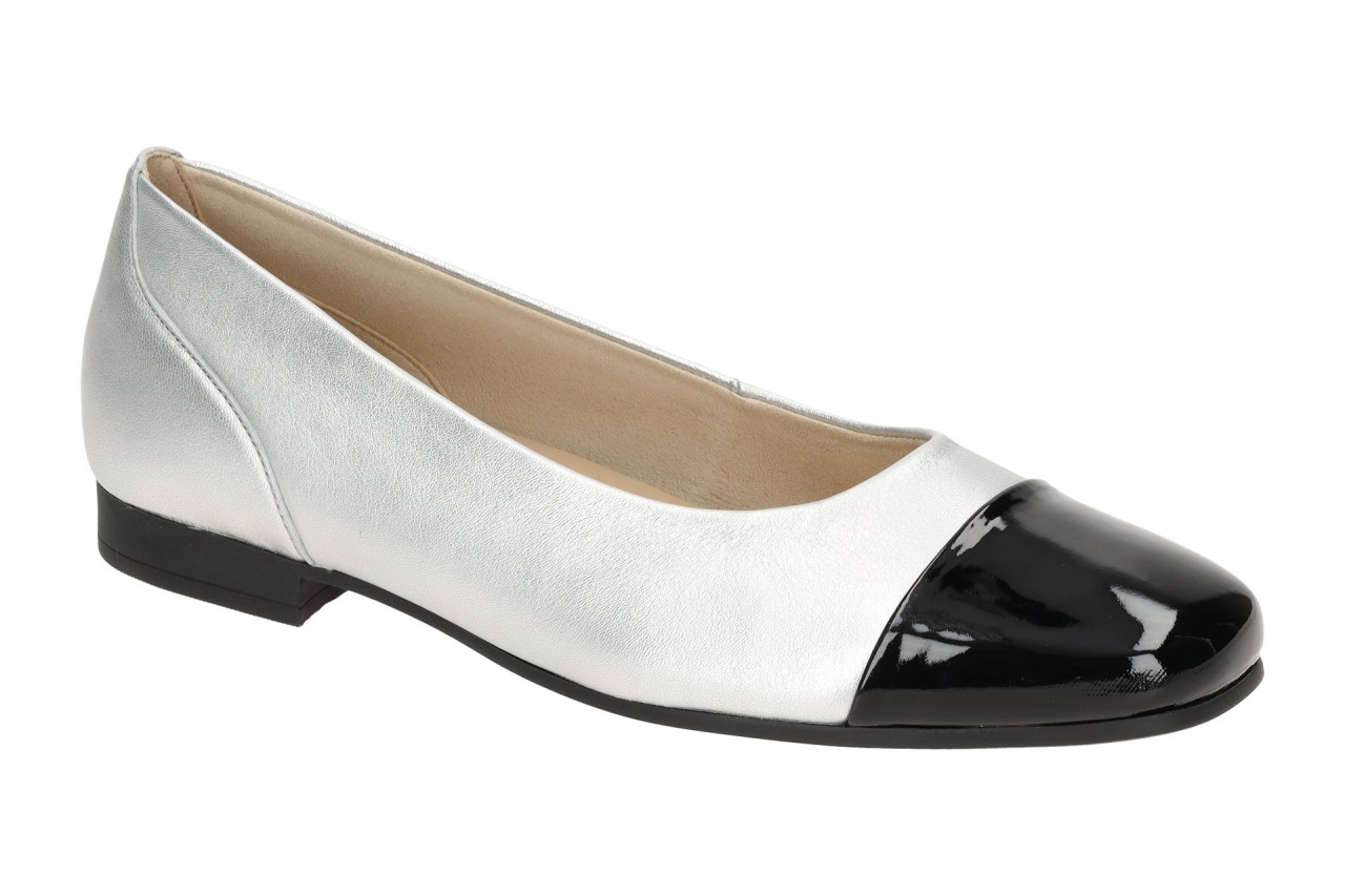 Gabor 51.351 Damen Halbschuhe Silber/Schwarz Best Fitting Ballerinas 1 Gabor 51.351 Damen Halbschuhe Silber/Schwarz Best Fitting Ballerinas