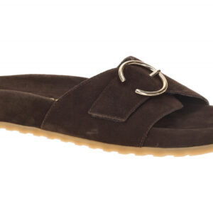 Paul Green Damen Pantoletten 6170-079 Braun Mocca Echtleder Klettverschluss F...