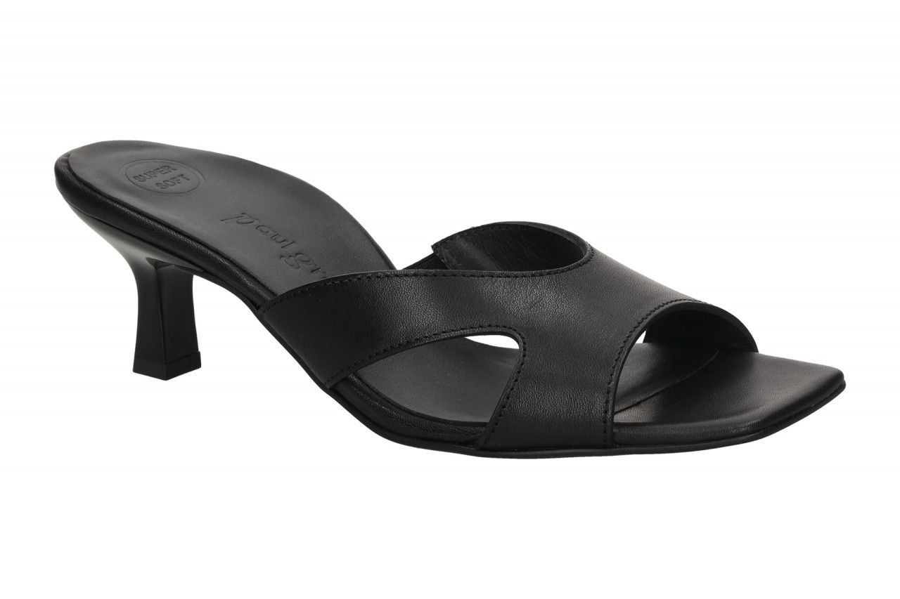 Paul Green Damen Pantoletten 6194-019 Schwarz Echtleder Absatz 5cm Karree 1 Paul Green Damen Pantoletten 6194-019 Schwarz Echtleder Absatz 5cm Karree