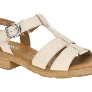 Gabor 82.813.52 Beige Damen R?mer Sandalette mit Klettverschluss