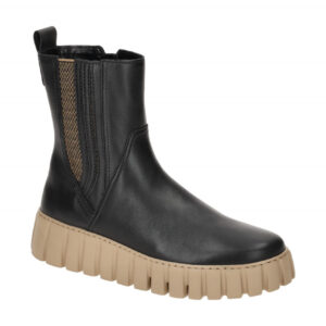 Gabor 76.781 Damen Stiefeletten schwarz/beige Wedge Keilabsatz - bequem & fle...