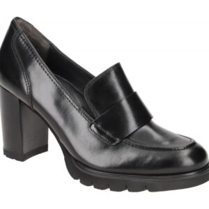Paul Green 3784-000 Schwarze Damenschuhe Pumps Echtleder Plateau Absatz 6,5 cm