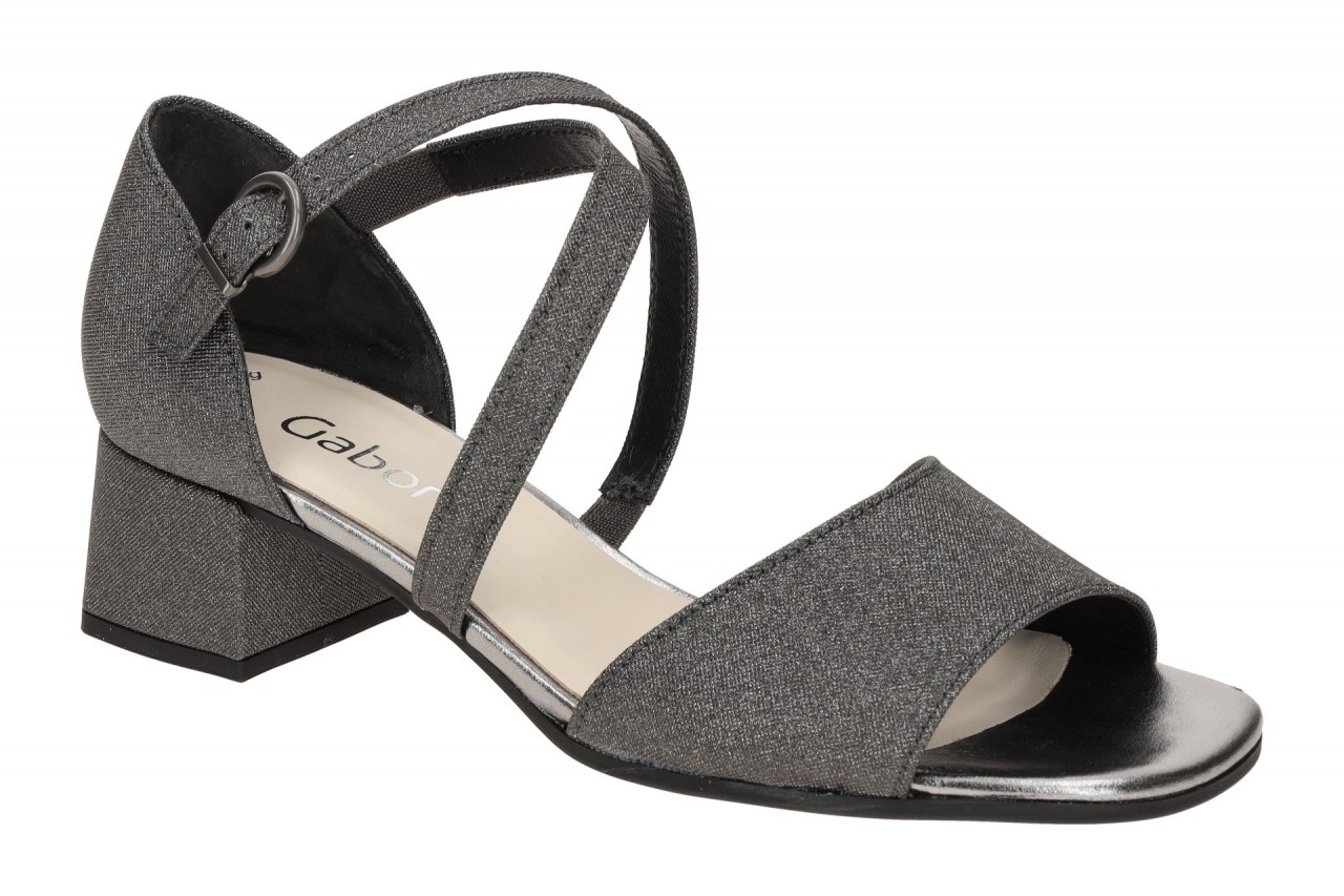 Gabor 41.760 Damen Sandalette Grau - argento, funkel Effekt, Echtleder-Innenf... 1 Gabor 41.760 Damen Sandalette Grau - argento, funkel Effekt, Echtleder-Innenf...