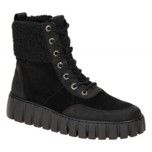 Gabor 56.485 Damen Stiefeletten schwarz - bequeme Plateau Boots