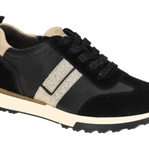 Paul Green Damenschuhe 5392-00 PG 5392 Schwarz Velourleder Glattleder Gummisohle