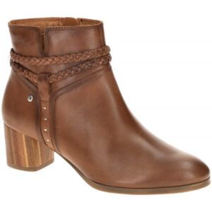 Pikolinos Damen Stiefeletten W1Z-8521 cuero Braun - bequeme Blockabsatz Schuhe