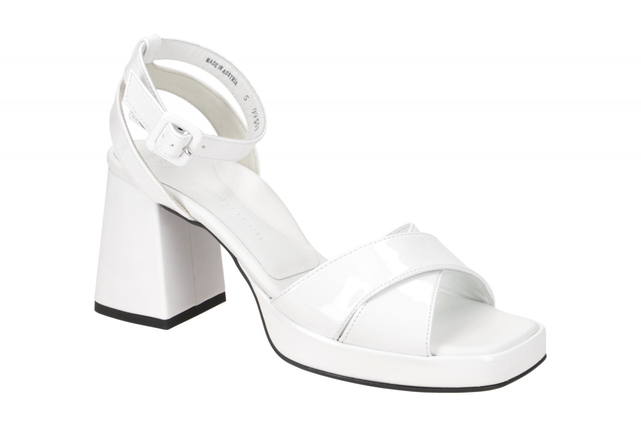 Paul Green Damen Sandalette 6027-02x wei? Futurelack Leder Plateau Absatz 1 Paul Green Damen Sandalette 6027-02x wei? Futurelack Leder Plateau Absatz