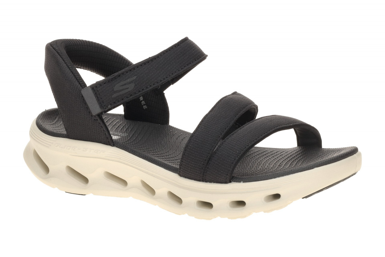 Skechers 141269 BKW GO WALK GLIDE SANDALE - ELLA Schwarz Vegan GOGA MAT - Damen 1 Skechers 141269 BKW GO WALK GLIDE SANDALE - ELLA Schwarz Vegan GOGA MAT - Damen