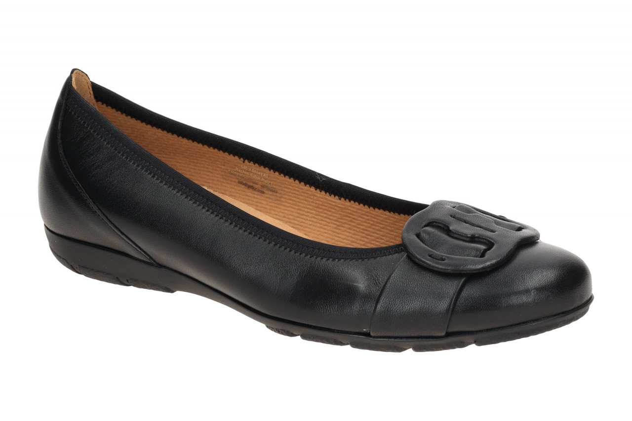 Gabor 84.163 Damen Ballerinas Slipper schwarz Lammnappa Luftkammersohle 1 Gabor 84.163 Damen Ballerinas Slipper schwarz Lammnappa Luftkammersohle