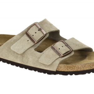 Birkenstock 51461 Arizona Herren Pantolette Grau Taupe Echtleder Anatomisches...