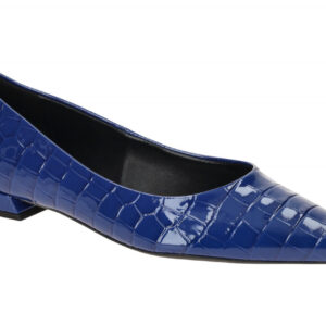 H?gl 1807 Ballerinas Blau Crocolack Echtleder Damenhalbschuhe