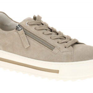 Gabor 86.498 Grau Silk Sneaker Damen Halbschuhe W. Fu?bett PU Sohle flexibel
