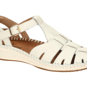 Pikolinos 655-0936 nata VALLARTA Damen Keilsandalette wei? - Echtleder - Klet...