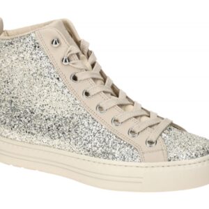 Paul Green Damen Sneaker 5312-01x Beige Palegold/Biscuit Glitzer + Echtleder ...