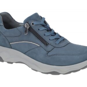 Waldl?ufer 718006 H-MAX Herren Schn?r-Halbschuhe blau/hellgrau Luftpolstersohle