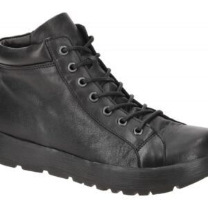 Think 747 Damen Stiefelette COMODA Schwarz Echtleder Bequem Wechselfu?bett
